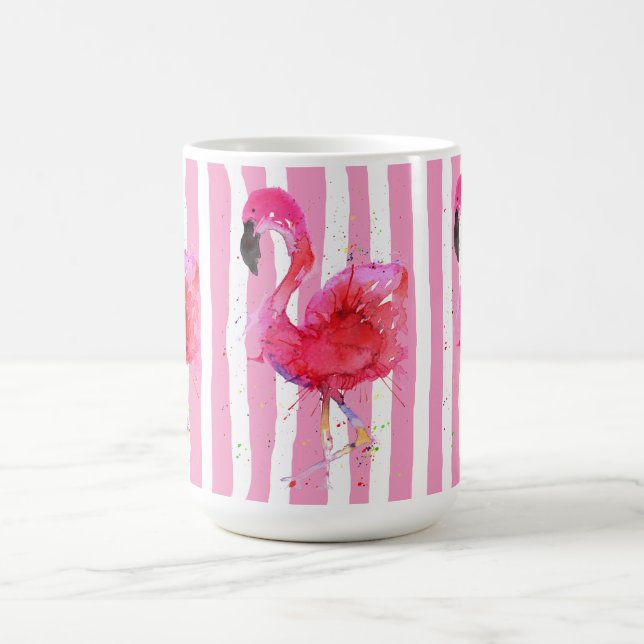 Cute och Colorful Rosa Flamingo Mugg (Center)