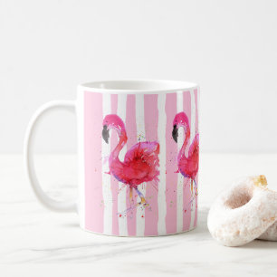 Cute och Colorful Rosa Flamingo Mugg