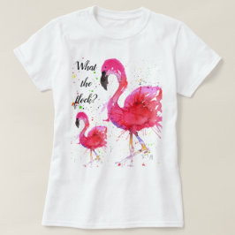 Cute och Colorful Rosa Flamingo T-Shirt