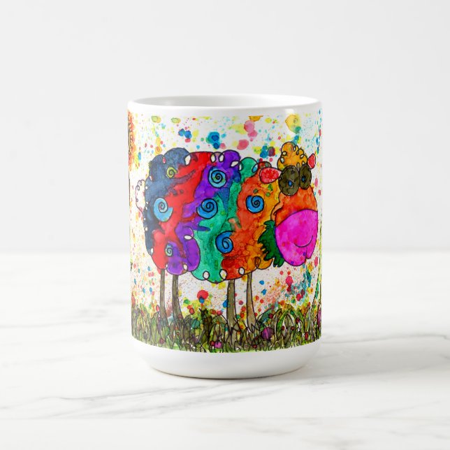 Cute och Colorful Sheep Mugg (Center)