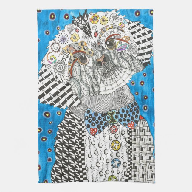 Cute och Colorful Shih Tzu Kitchen Towel Kökshandduk (Vertikal)