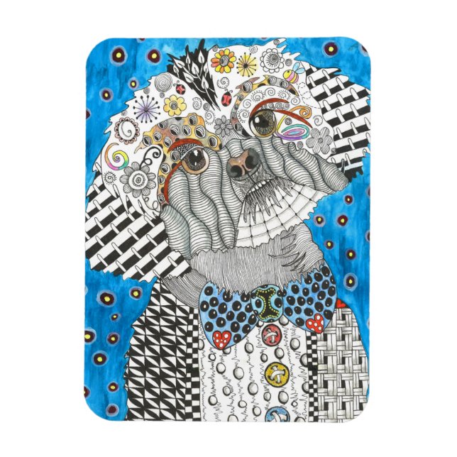 Cute och Colorful Shih Tzu Magnet 3" x4" (Vertikal)