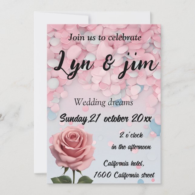 Cute och coola bröllop inbjudningar (Framsida)