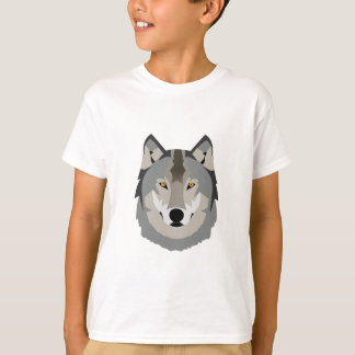 Cute och Coola Grått Varg Ansikte,, Illustrerade d T Shirt