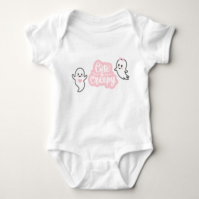 Cute och Creepy Baby Ghost T Shirt (Framsida)