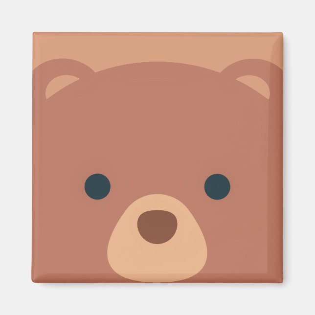 Cute och Cudly Brown Bear | Magnet (Framsidan)
