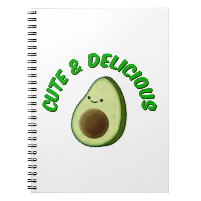 Cute och Delivery Avocado Anteckningsbok (Framsidan)