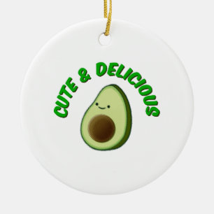 Cute och Delivery Avocado Julgransprydnad Keramik
