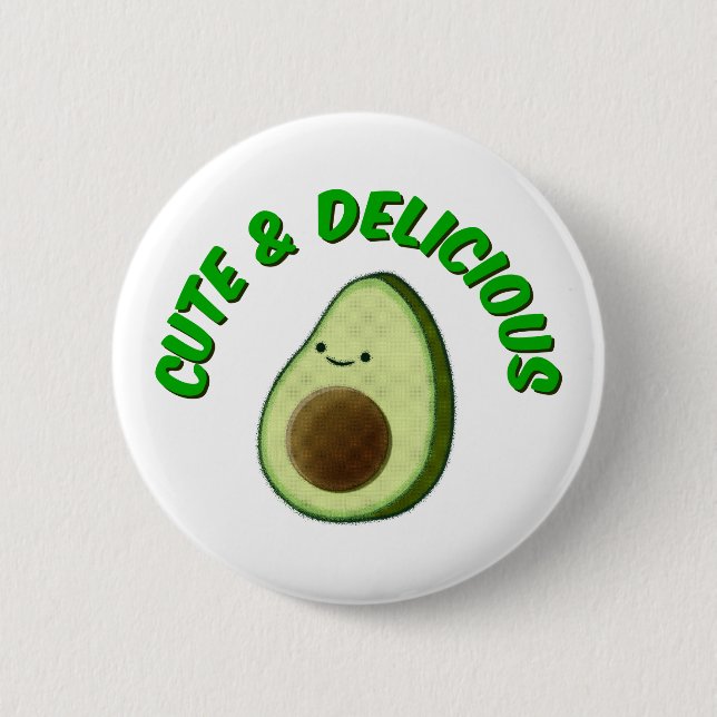 Cute och Delivery Avocado Knapp (Framsida)