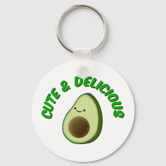 Cute och Delivery Avocado Nyckelring (Framsida)