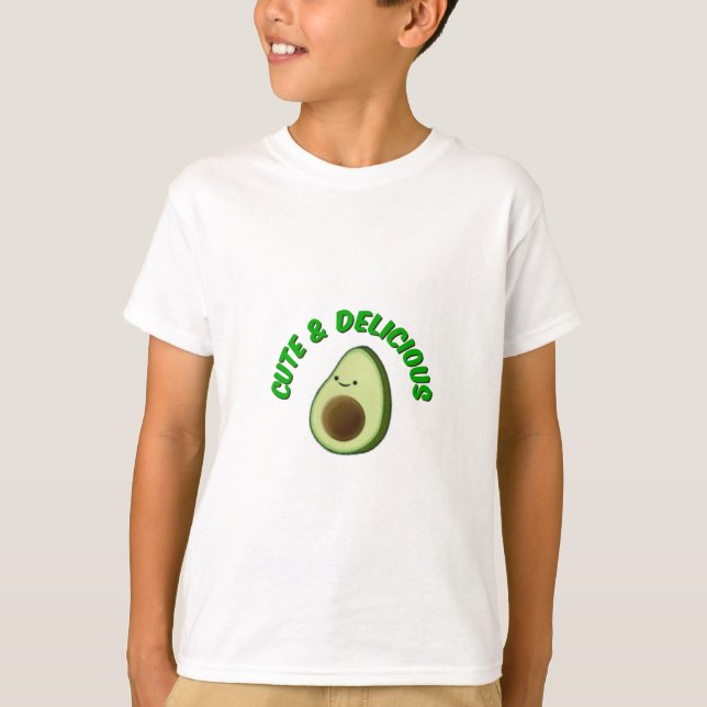 Cute och Delivery Avocado T Shirt (Framsida)