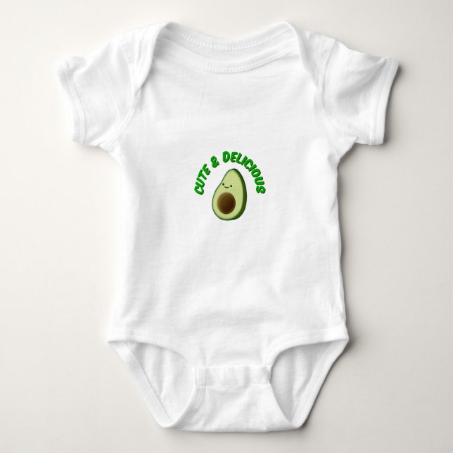 Cute och Delivery Avocado Tee Shirt (Framsida)