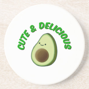Cute och Delivery Avocado Underlägg Sandsten