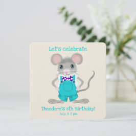 Cute och elegant med liten anpassningsbar för mus inbjudningar