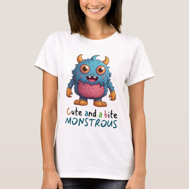 Cute och en bit Monstrous T Shirt (Framsida)