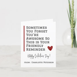 Cute och enkel Office-medarbetare Valentines day Helgkort