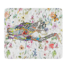 Cute och färglös Blommigt Katt