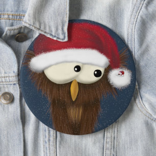 Cute och Festive Uggla Knapp