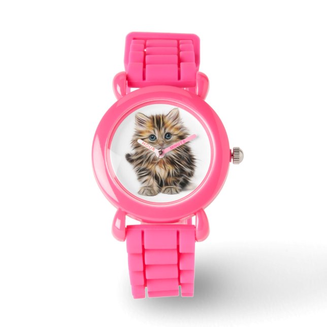 Cute och Fluffy Kitten Watch Armbandsur (Framsida)
