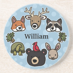 Cute och Friendly Forest Animals, lägg till barns Underlägg