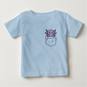 Cute och Funny Axolotl i fickan T-Shirt Classic R