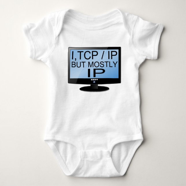 Cute och Funny Baby Geek Bodykostym T-shirt (Framsida)