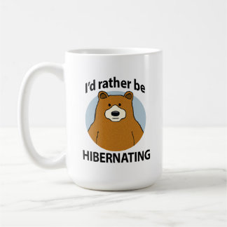 Cute och funny björn i stället för att vara i vilo kaffemugg