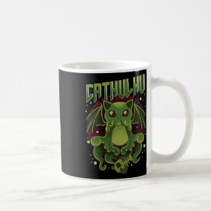 Cute och Funny Cathulhu Kawaii Cat Cthulhu Kaffemugg