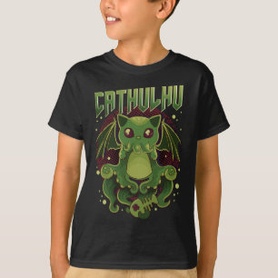 Cute och Funny Cathulhu Kawaii Cat Cthulhu T Shirt