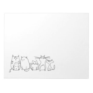 Cute och Funny Crazy Cat Dam Anteckningsblock