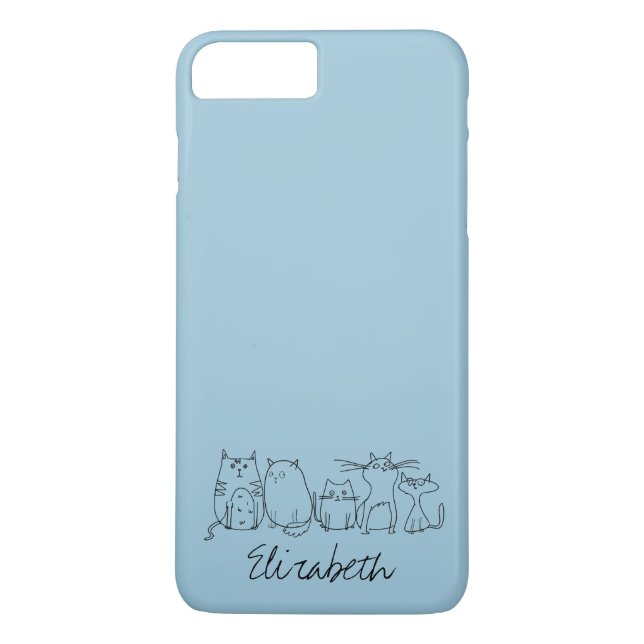 Cute och Funny Crazy Cat Dam Case-Mate iPhone Skal (Baksida)