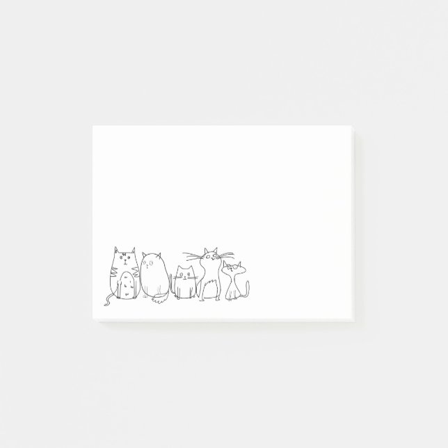 Cute och Funny Crazy Cat Dam Post-it Block (Framsida)