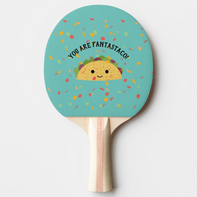 Cute och Funny Du är Fantastaco Cute Kawaii Taco Pingisracket (Framsidan)