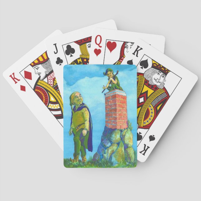 Cute och funny Elf Designad Poker-kort Spelkort (Baksidan)