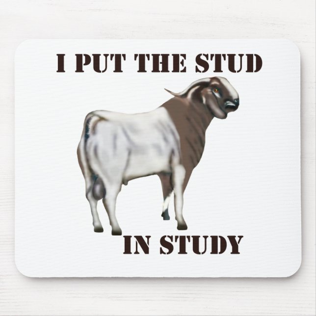 Cute och Funny Goat Mousepad Musmatta (Framsidan)