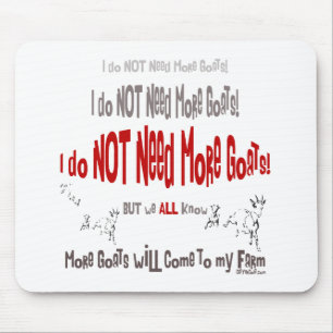 Cute och Funny Goat Mousepad Musmatta