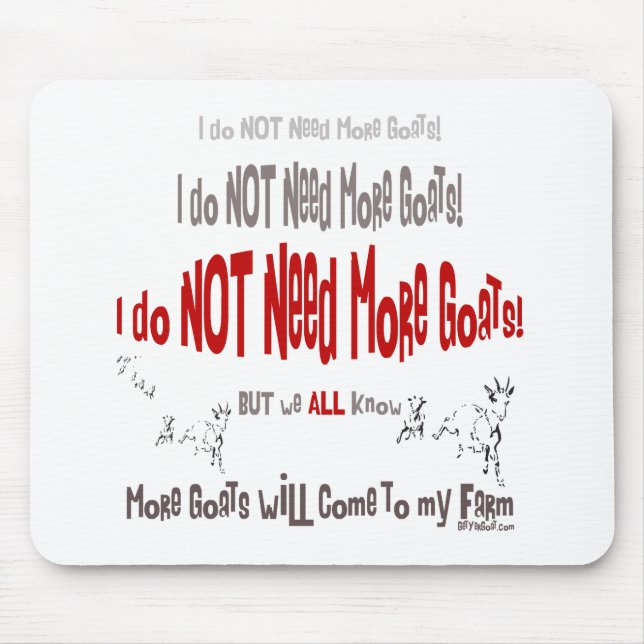 Cute och Funny Goat Mousepad Musmatta (Framsidan)