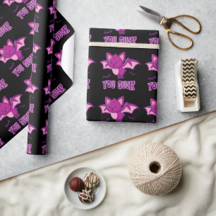 Cute och Funny Halloween Vampire Fladdermus You Su Presentpapper