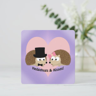 Cute och Funny Hedgehugs och Kisses Kort