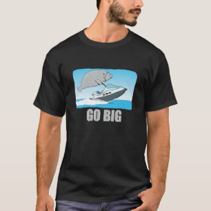 Cute och Funny Manatee på Jet Ski T Shirt