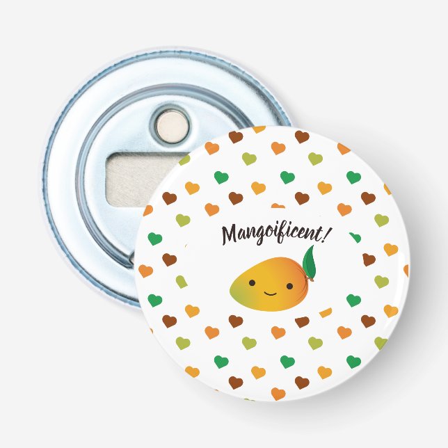 Cute och Funny Mangoificent Mango Flasköppnare (Framsidan)