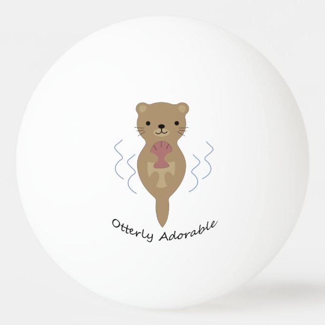 Cute och Funny Otterly Otter Pingisboll (Framsidan)
