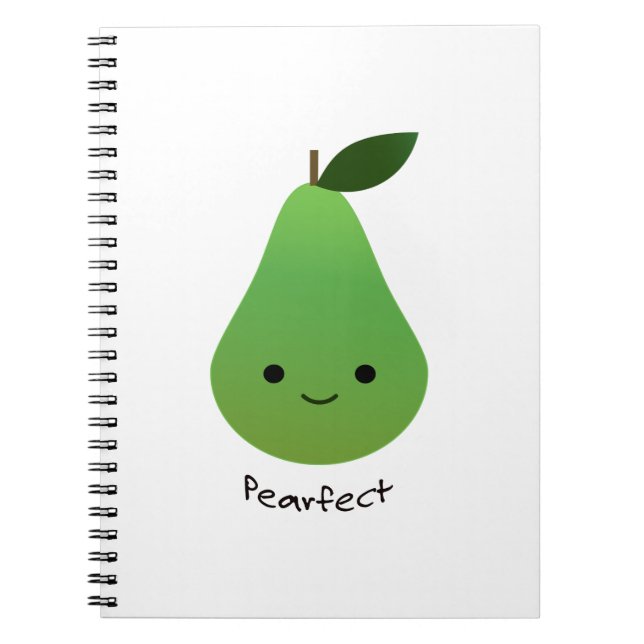 Cute och Funny Pearfect Pear Anteckningsbok (Framsidan)