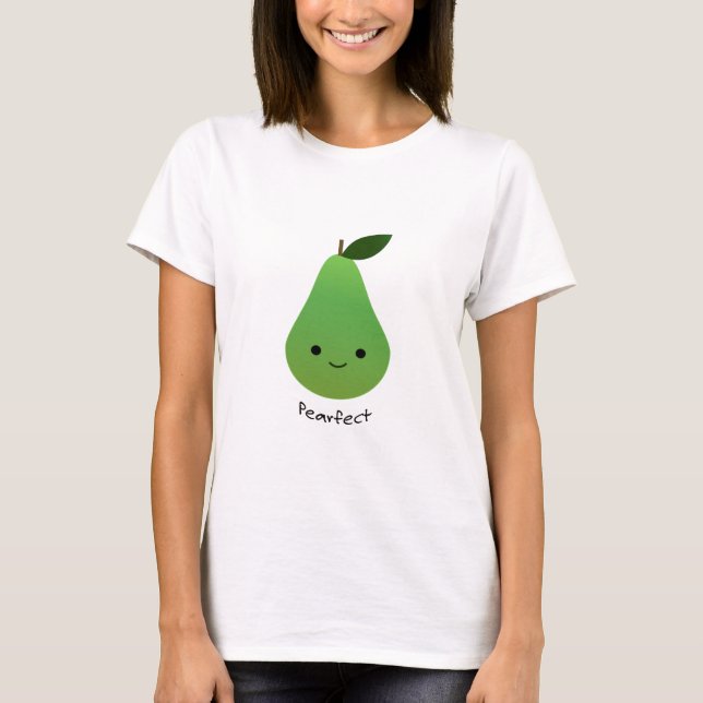 Cute och Funny Pearfect Pear T Shirt (Framsida)