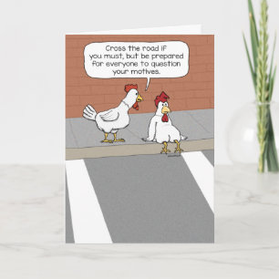Cute och funny rådgivning från Wise Chicken Kort