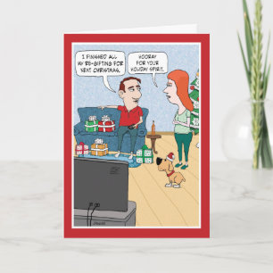 Cute och FUNNY Re presenting-jul Kort