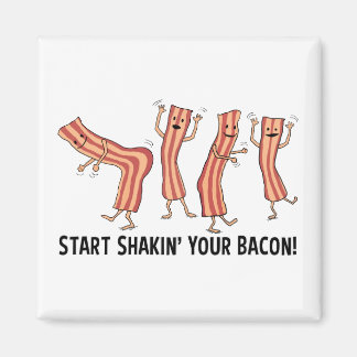 Cute och Funny Shakin dina Bacon Dancers Magnet
