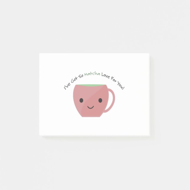 Cute och Funny So Matcha Kärlek Post-it Block (Framsida)