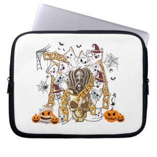 Cute och Funny Spooky Evil Cats Laptop Fodral