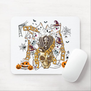 Cute och Funny Spooky Evil Cats Musmatta